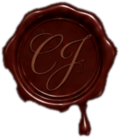 Red wax seal stamped CJ